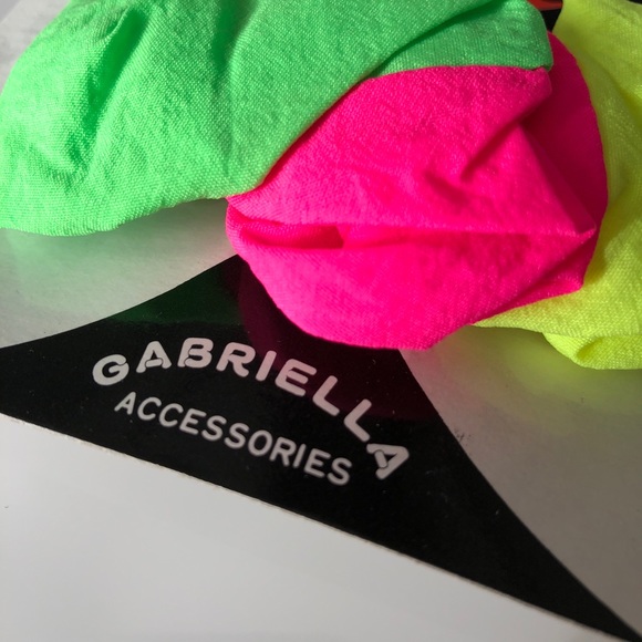 VTG 80s Deadstock Scrunchie Neon Hair Clip - Picture 5 of 7